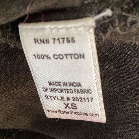 Robin Piccone Natalie Black Beach Cover Up Tunic Women’s XS - Picture 10 of 12